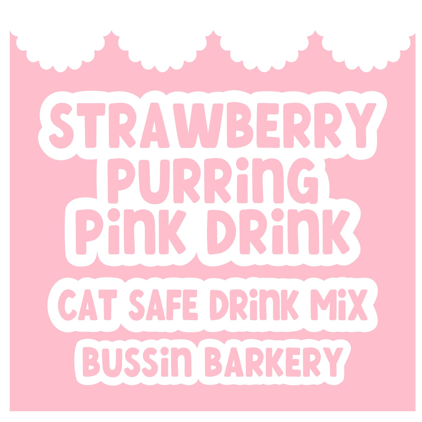 Strawberry Purring Pink Drink Cat Drink Mix!