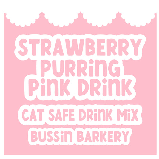 Strawberry Purring Pink Drink Cat Drink Mix!