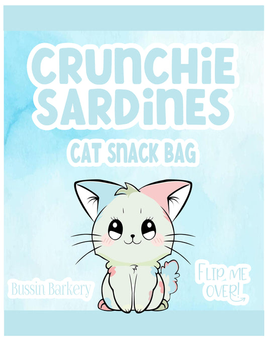 Crunchie Sardine Cat Snack Bag!