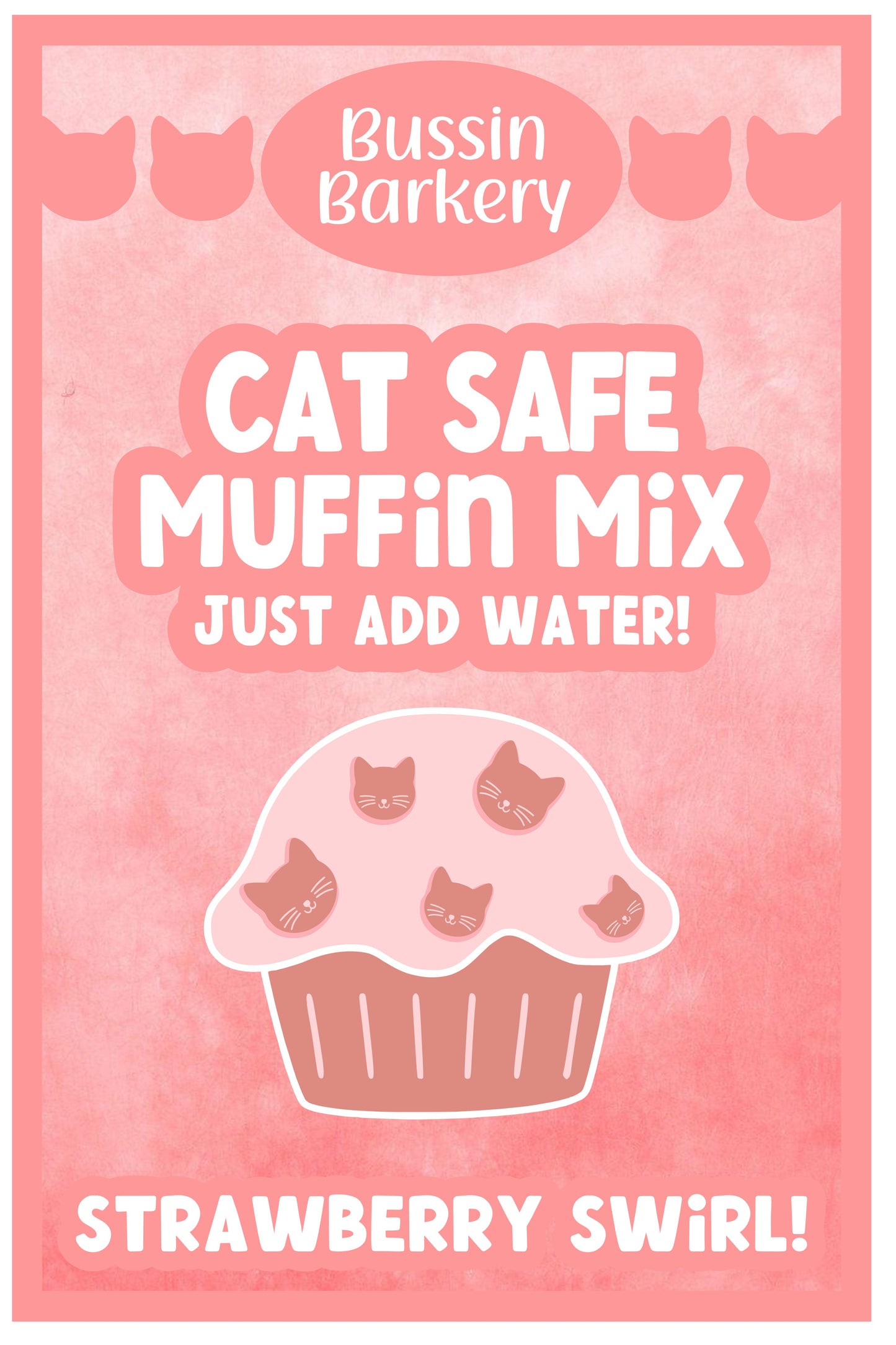 Strawberry Swirl Cat Muffin Mix!
