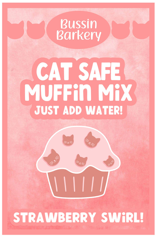 Strawberry Swirl Cat Muffin Mix!